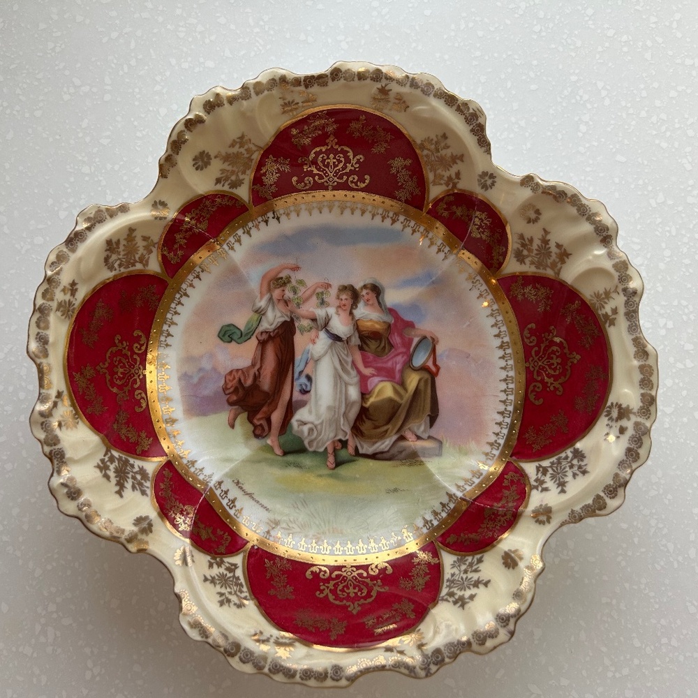 Antique Victoria Carlsbad Austria Porcelain Bowl 1891-1920